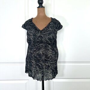 Y2K 90's Vintage Merona Babydoll Mesh Sheer Short Sleeve Top Shirt XXL